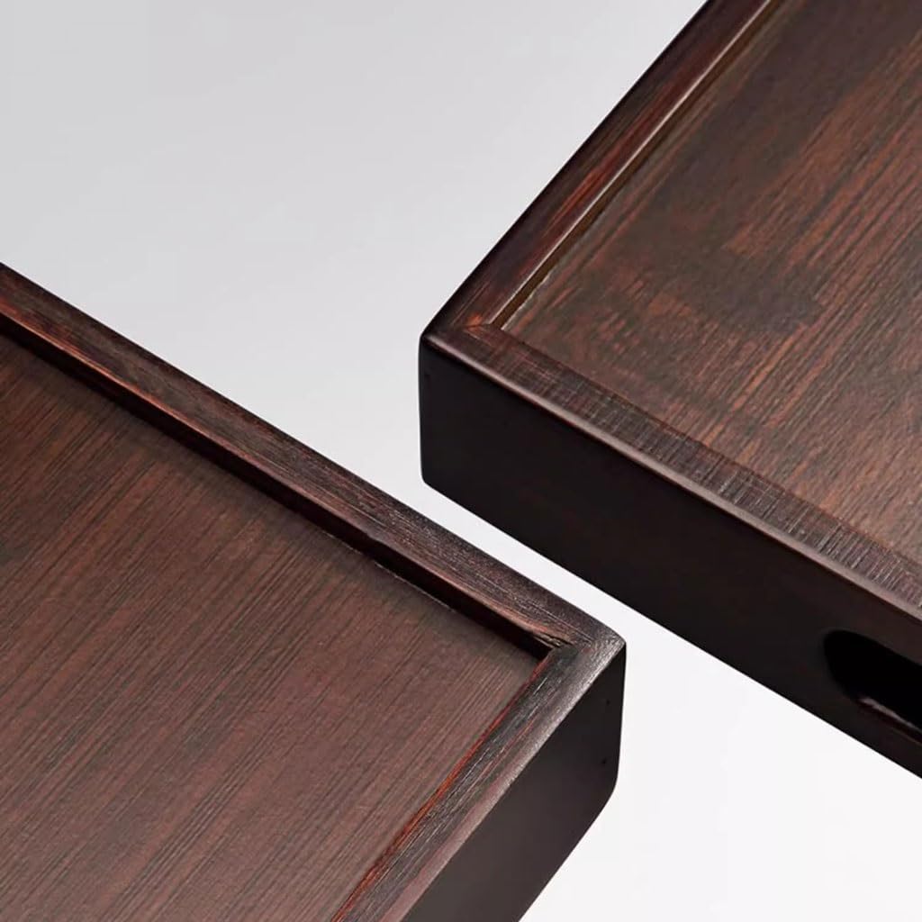 Bandejas Servir Comida Bandeja de té Rectangular Estilo Chino for el hogar, Bandeja Fruta cocida en Estufa, Comida for Servicio cafetería y Restaurante Mesa Cama | B