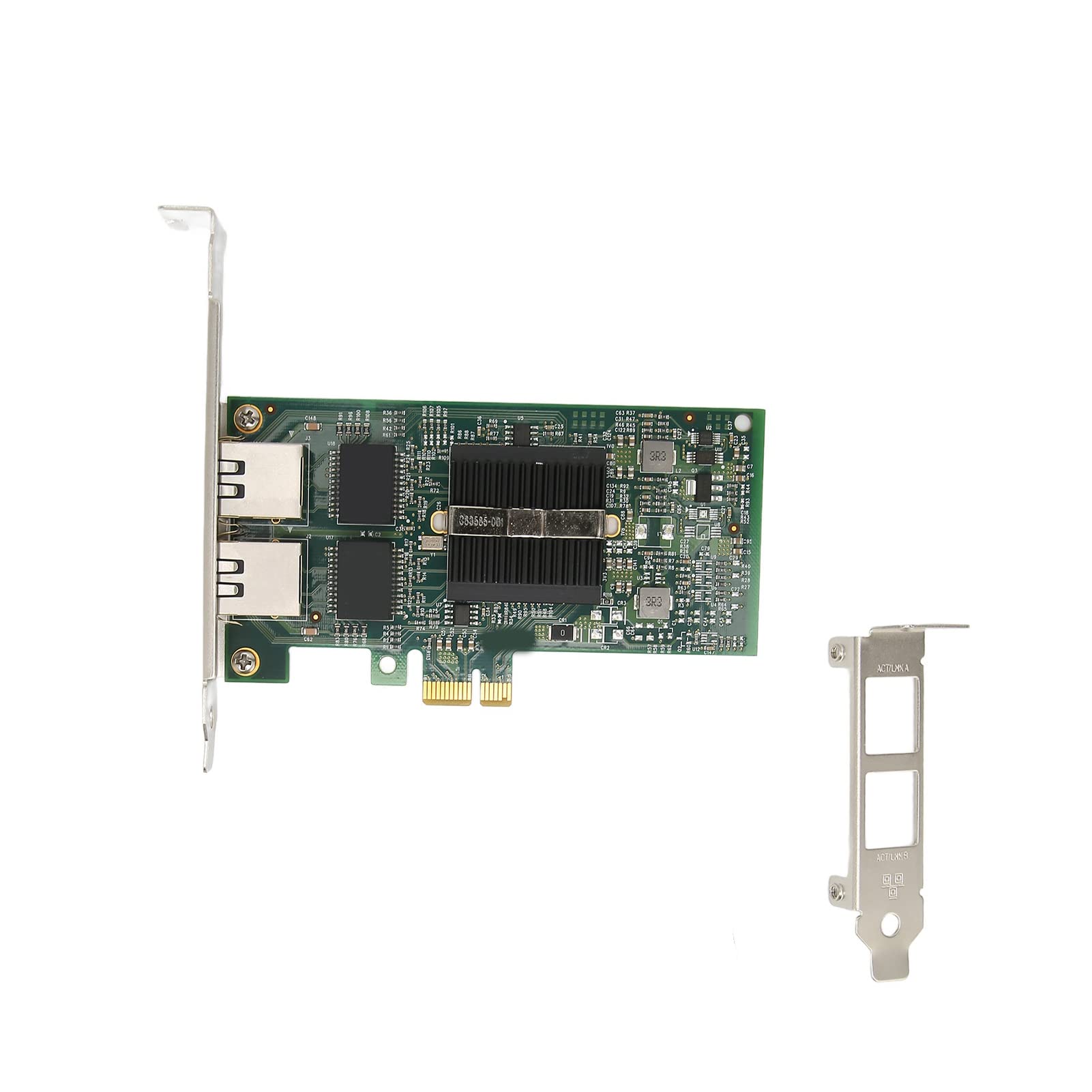 PCI e Gigabit Nic Dual Port, Chipset 82575Eb 1000 MBps, Design Del Circuito Buona Dissipazione Termica Compatibile con Windows PCI e X4, X8, X16