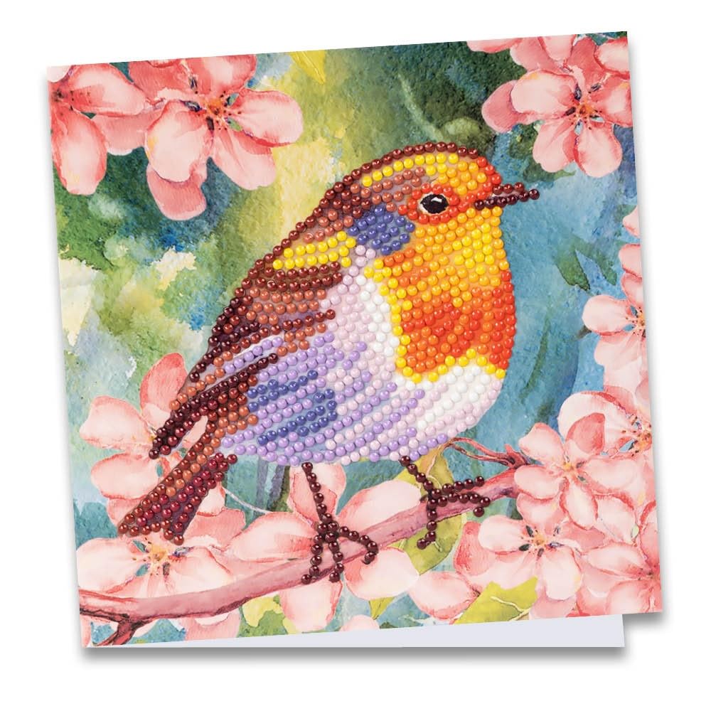 Ideen Mit Herz Robin Diamond Painting Greeting Card | 16 X 16Cm | 370Gsm | Includes Envelope & Tool ( )