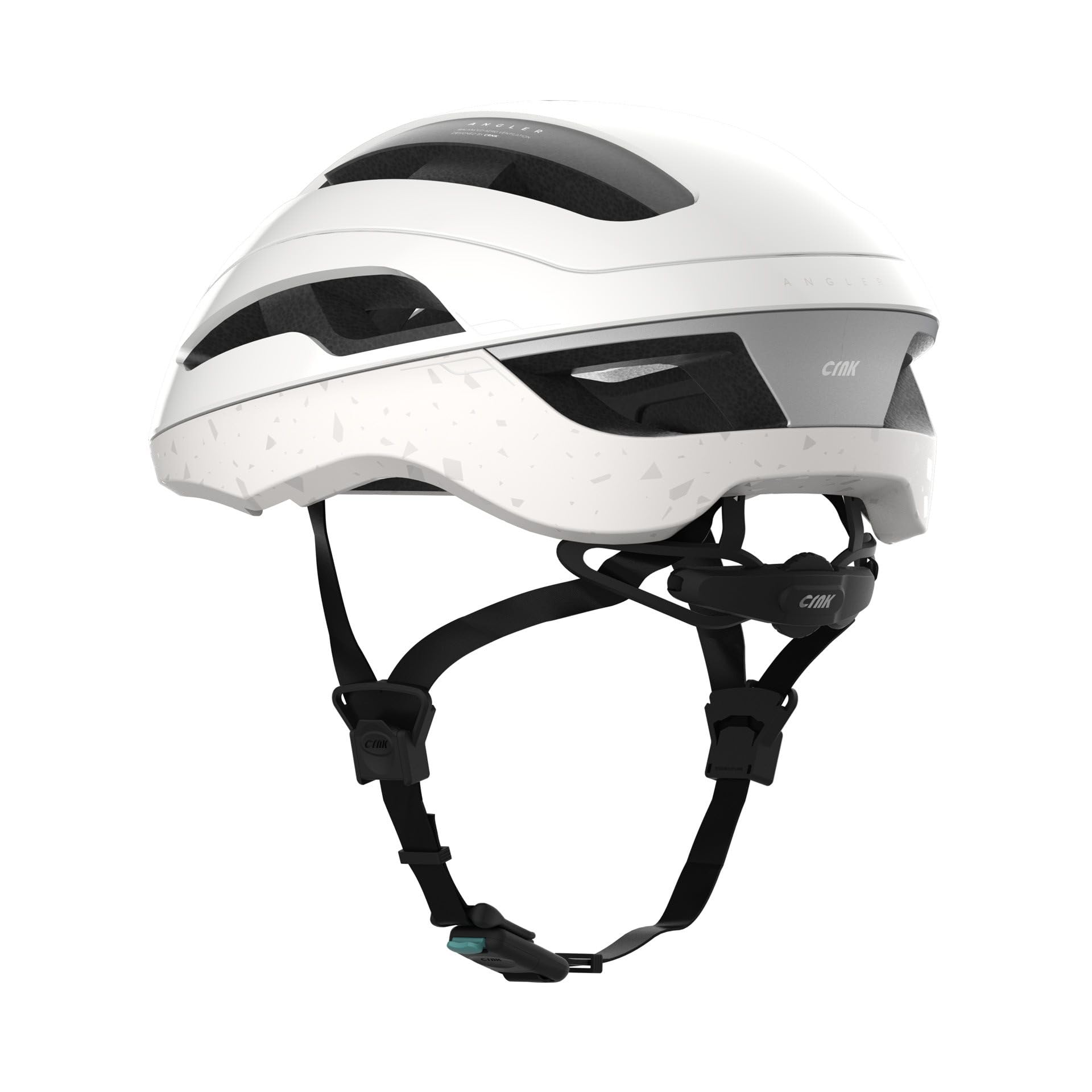 CRNK Kask rowerowy wędkarski, dla dorosłych, odblaskowy, biały matowy, rozmiar L