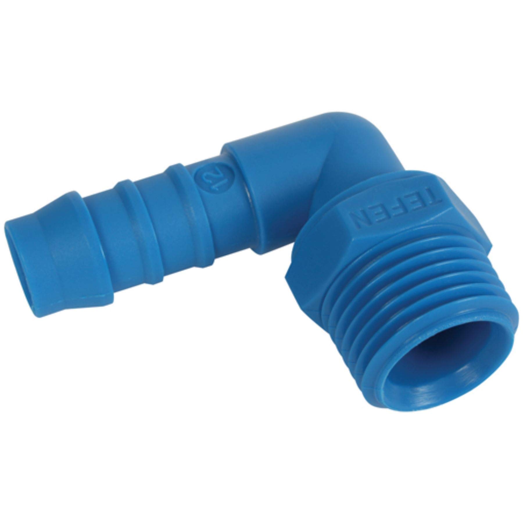 Tefen Men's Elbow 12Mm X 3/8" Plastic Nylon Barbed Tubing Equal Connector Fuel Rubber Pipe Joiner Hose Inline Repair