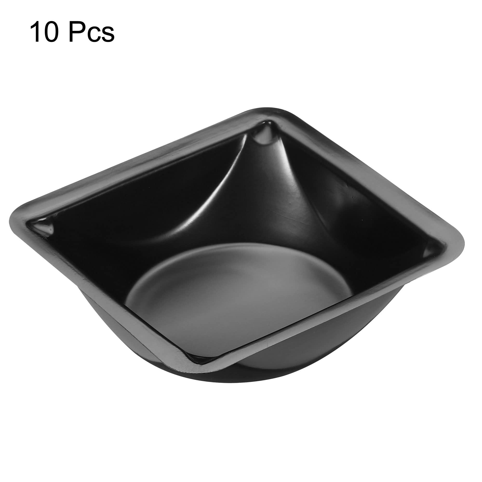 Lot De 4 Plateaux/bateaux De Pesage Carrés En Plastique Noir - Marque Uxcell - Neuf
