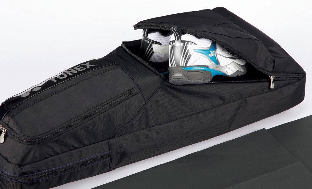 YONEX ラケットバッグ ブラック×ブルー 2室構造 Amazon | ヨネックス(YONEX) ラケットバッグ 2 (テニス2本用) ブラック