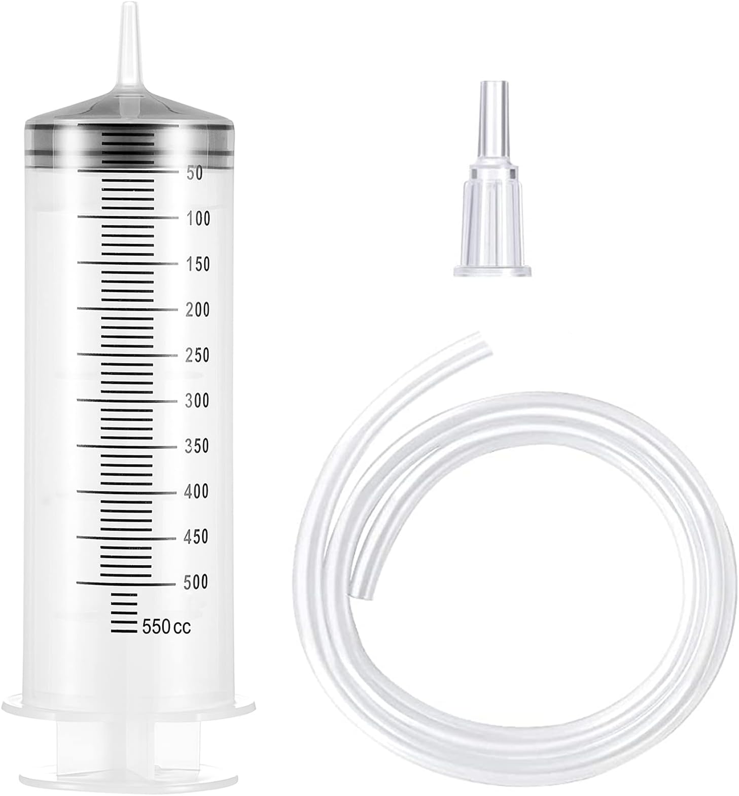 500/550ml Large Syringe with 31.5 Inch Tube, Extra Big Plastic Garden Syringes for Liquid, Paint, Epoxy Resin, Oil, Watering Plants, Scientific Labs, Refilling