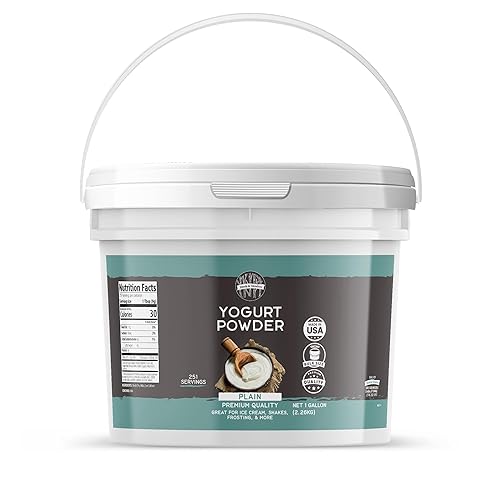 Birch & Meadow 1 galón de yogur en polvo, nutritivo, de leche seca sin grasa