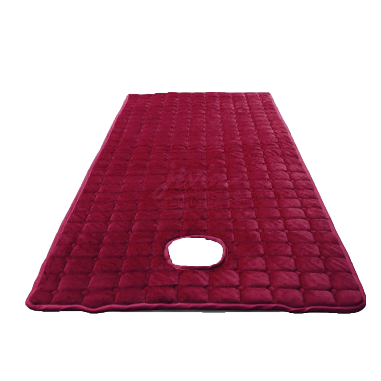 Beauty Bed Valance prześcieradło do masażu spódnica na stół z otworem, stół do masażu pościel prześcieradło pościel spódnica stołowa, czerwona, okrągła główka 70 x 190 cm