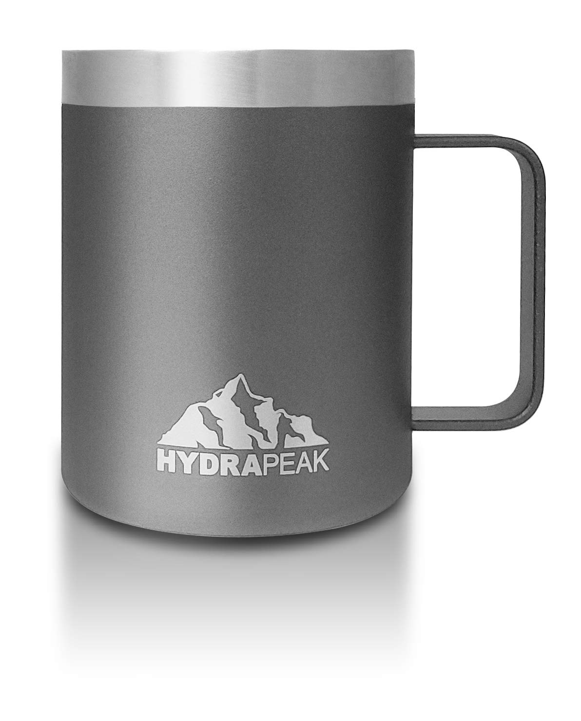 14oz Insulated Coffee Mug with Splash Proof Lid, Stainless Steel Travel Coffee Mug, BPA-Free Double Walled Coffee Travel Mug with Handle, Camper Coffee Mug for Men and Women (Graphite)