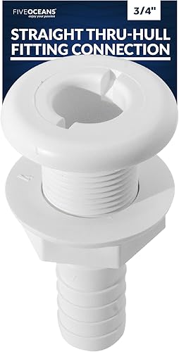 Five Oceans Conexión pasante recta blanca para manguera