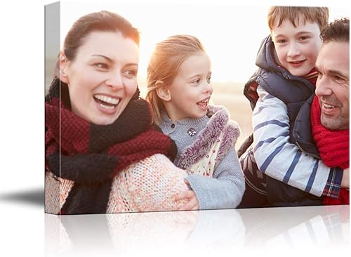 Miniatura 8 de Impresiones en lienzo personalizadas con tus fotos para la familia, cuadros de lienzo personalizados para pared para imprimir enmarcados, 24 x 24