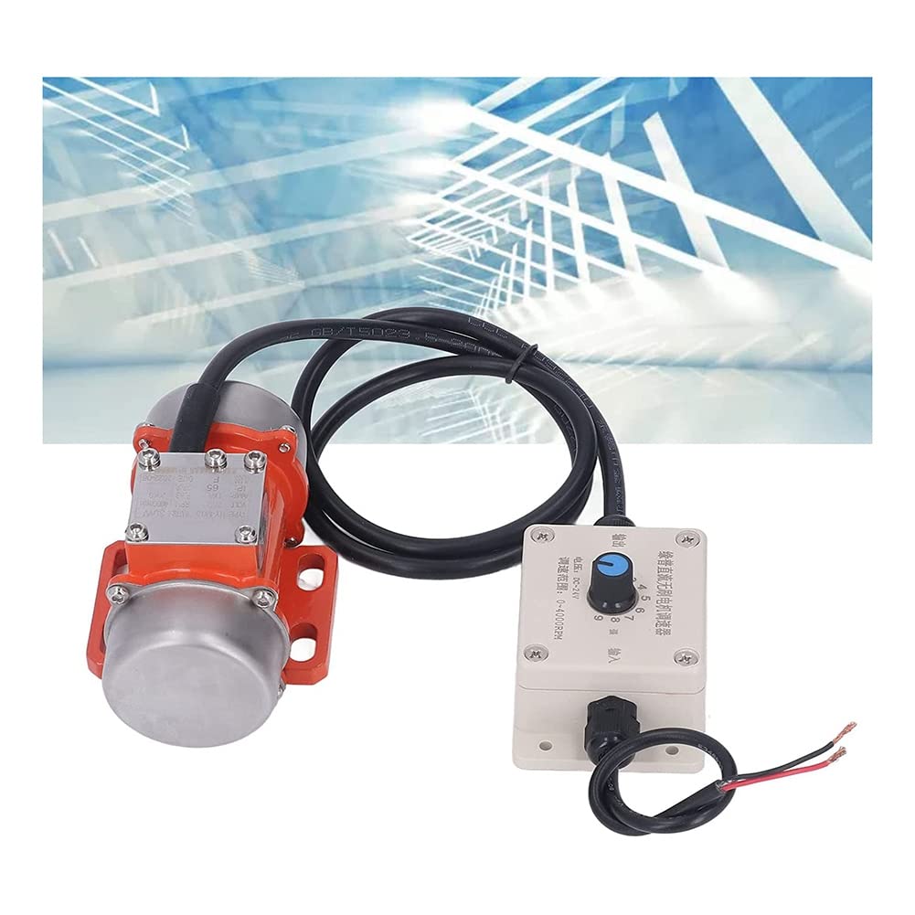 Vibratore per calcestruzzo 30W, motore vibrante elettrico 4000RPM regolatore di velocità e forza emozionante regolabile DC 24V