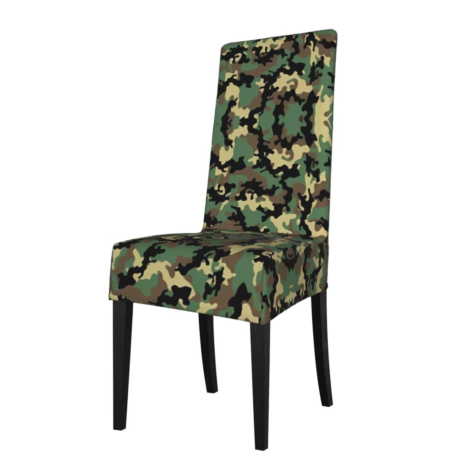 YYHWHJDE Camo Prints Protection Cover for Dining Chair – Stretchable Slipcovers for a Refreshing Dining Room Makeover