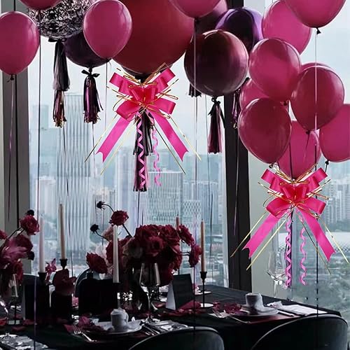 Miniatura 5 de Lazos para envolver regalos, 10 lazos de regalo grandes para paquete de regalos, cestas de regalo, Navidad, decoración de bodas y fiestas. (rojo