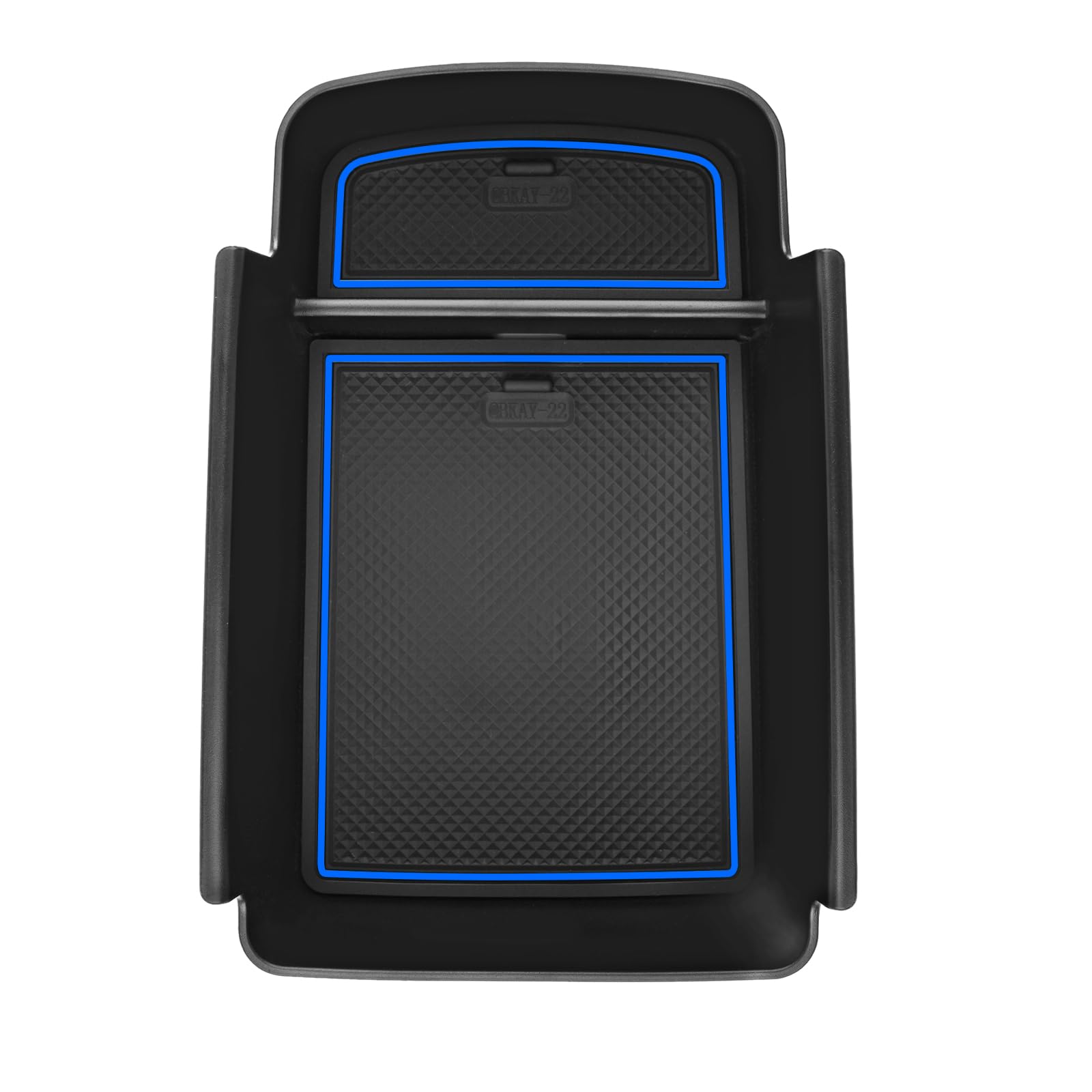 SKTU for 2024 2025 2026 Chevrolet Trax Center Console Organizer 2024-2026 Chevy Trax Insert ABS Materials Tray Armrest Storage Box 2024 2025 2026 Chevy Trax Accessories with Sunglasses Holder (Blue)