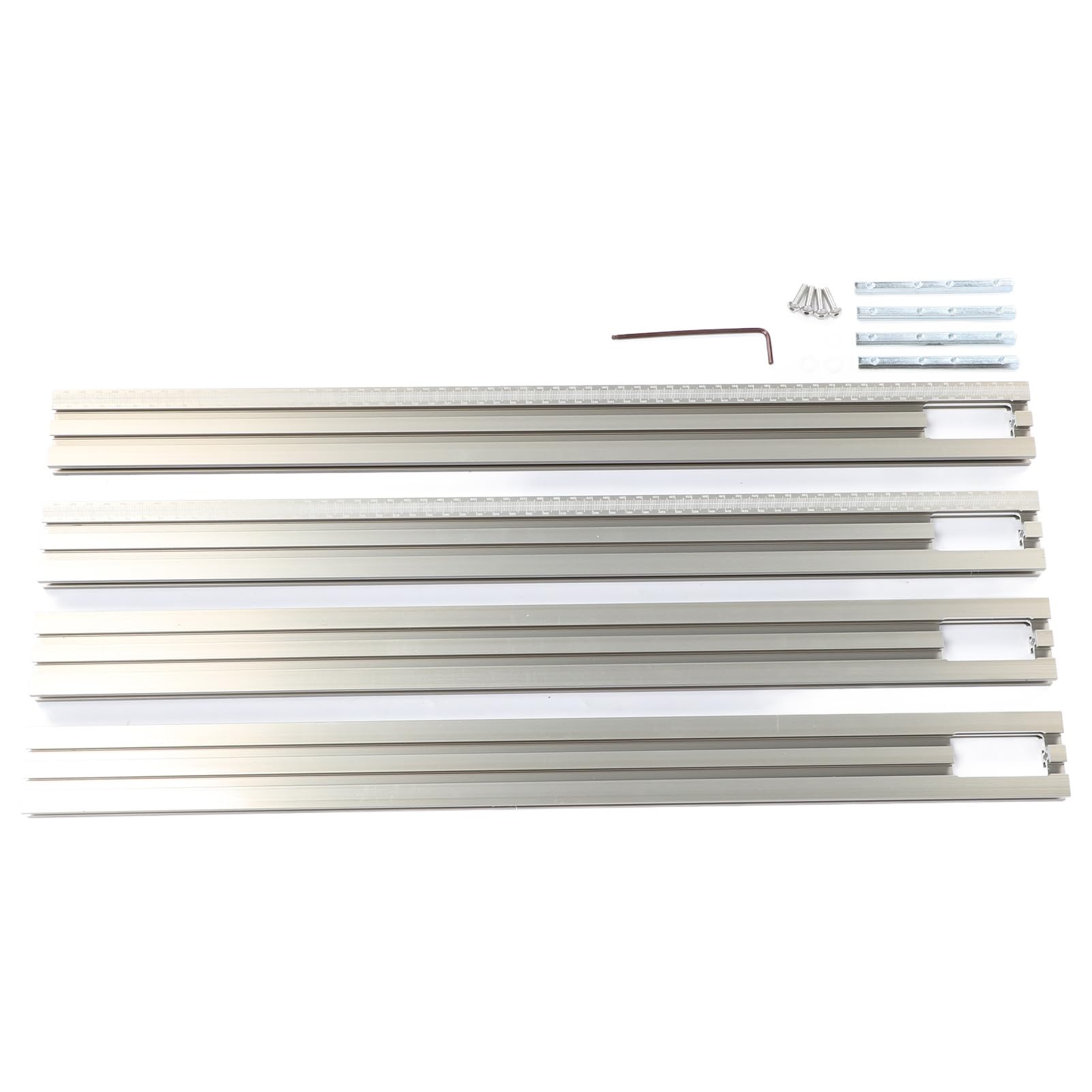 Guía de Sierra de Cadena, Plano Posterior Ajustable de 600 Mm, de Riel Guía Paralelo para Carpintería de Aleación de Aluminio para Escultura