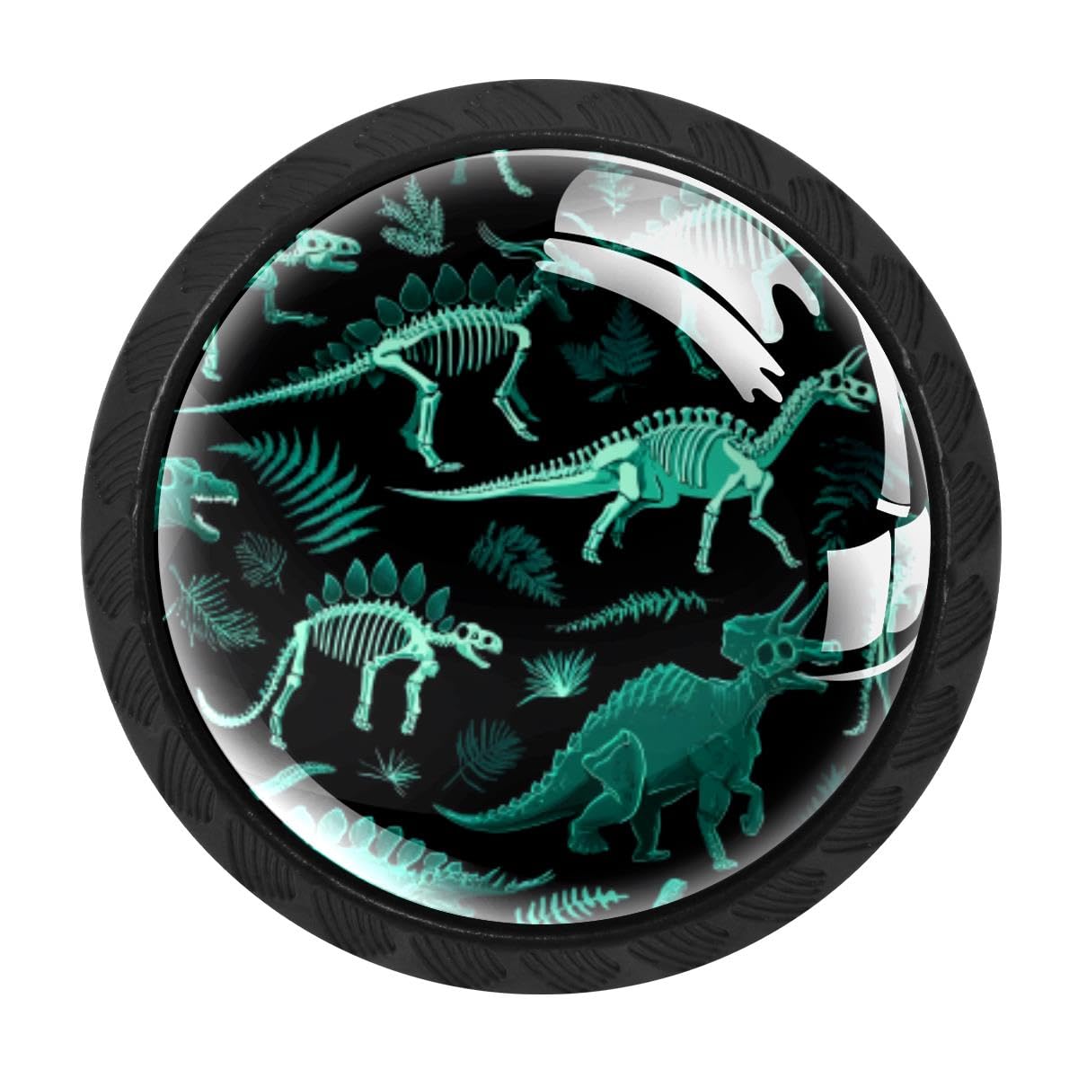 HEOEH 4 PCS Kitchen Cabinet Knobs, Dinosaur Drawer Knobs Dresser Handles