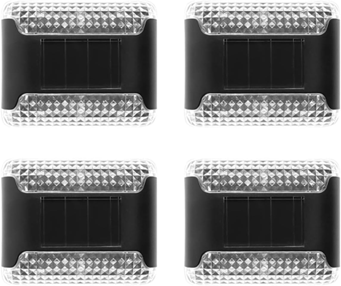 Imwansiee Solar Fence Lights, 4 Pack Solar Lights Outdoor Garden Solar