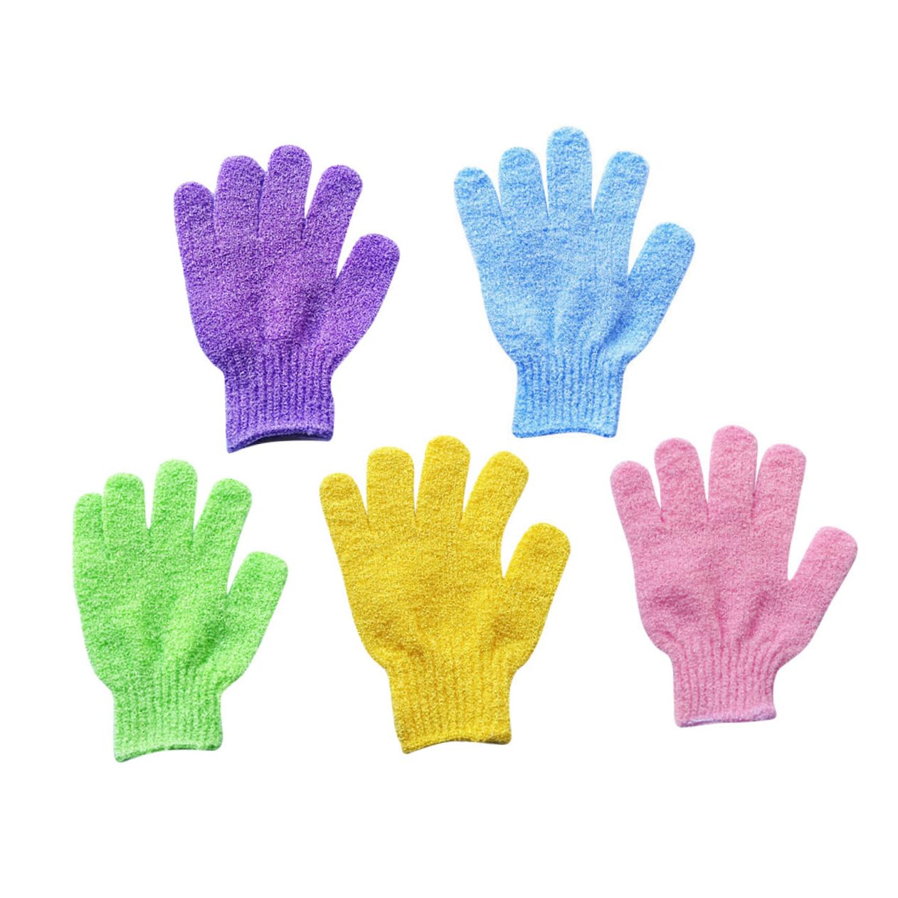 FOMIYES 15pares Guantes Exfoliantes De Cinco Dedos Manopla De Baño y Sauna Para Hombres y Mujeres Para Exfoliación y Masaje Corporal Uso Doble Lado Material Resistente y Lavable