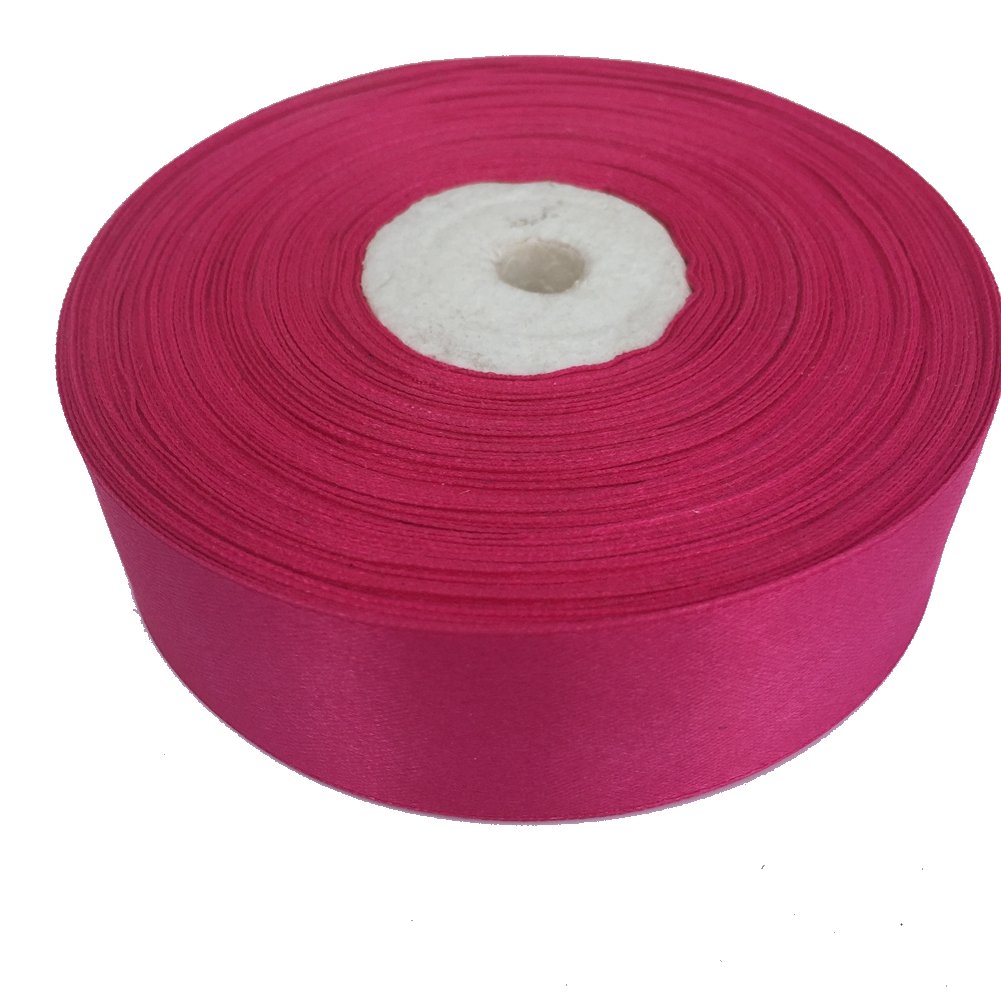 Fuchsia 4cm Width Satin Ribbon Wedding Party Decoration Crafts Gift Packing Belt