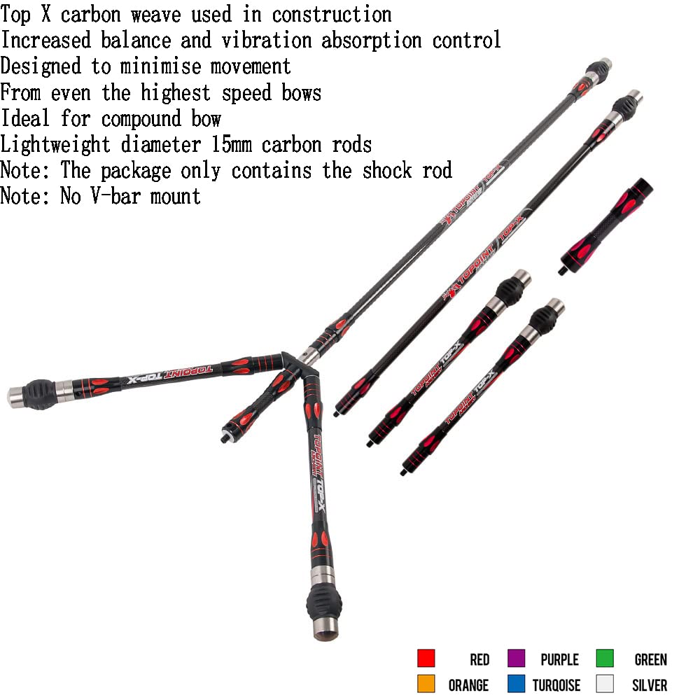 wolfman Tiro con Arco Estabilizador Barra de Equilibrio 4-33 Pulgadas Varilla Estabilizadora de Carbono Amortiguar Peso Barra Amortiguadora para Arco Recurvo Arco Compuesto de Caza