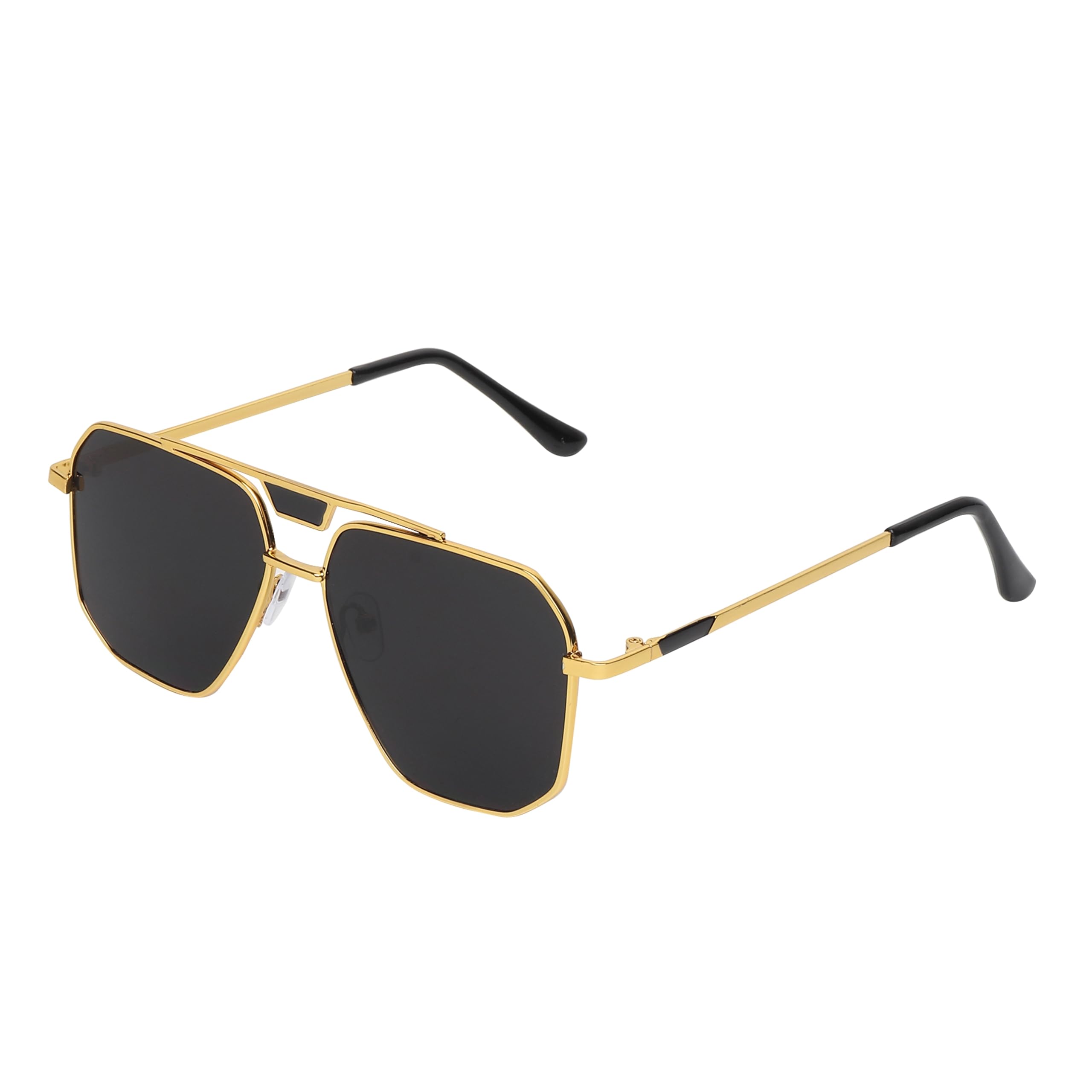 Uv Protection Hexagonal Non-Polarized Sunglasses For Men & Women-image-3