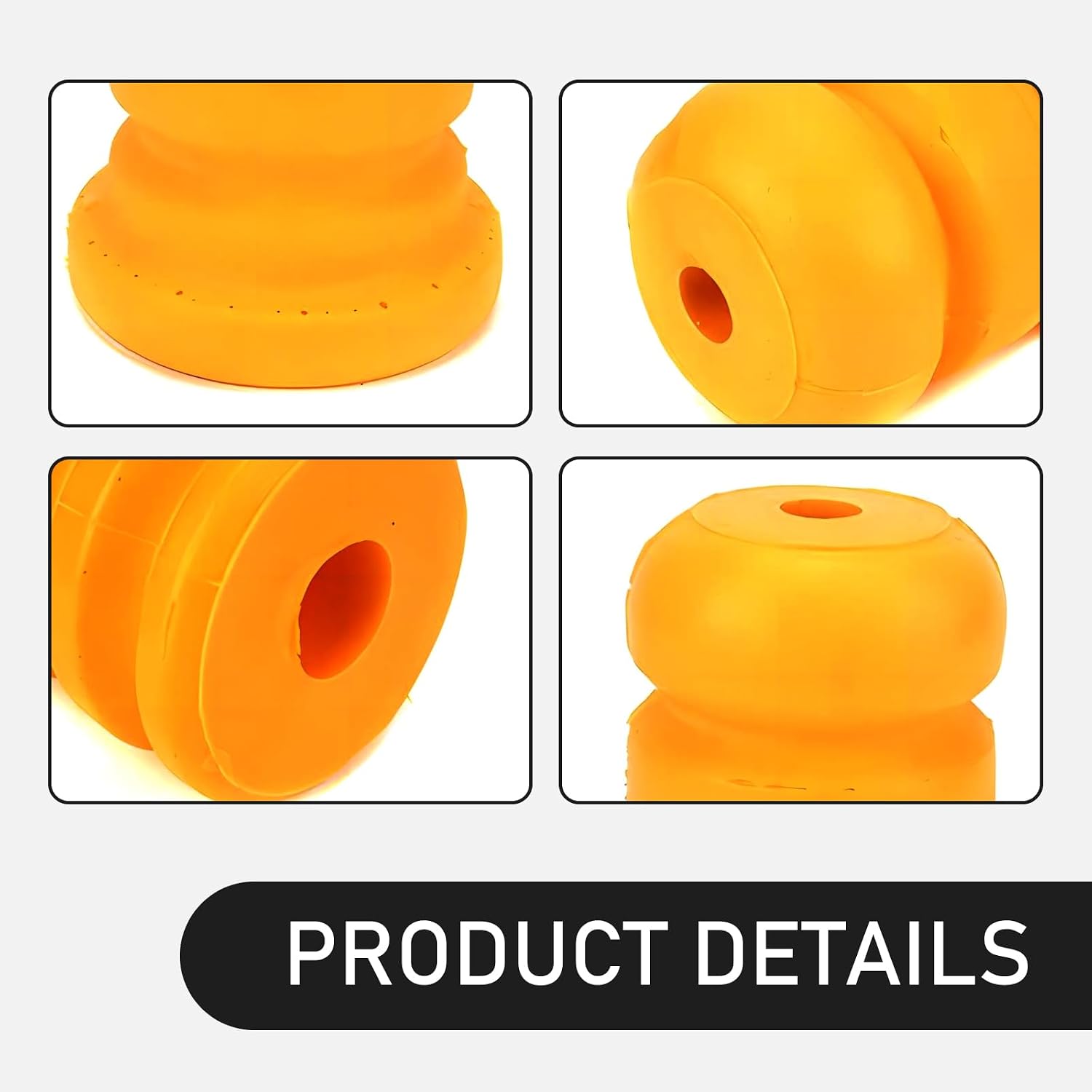 4 PCS Car Front Control Arm Bumper + Rear Control Shaft Bumper Suspension Buffer Pad, Replace OEM Number 15153958 15039397 Accessories, Compatible with Chevrolet Savana 1500 Truck (Yellow)