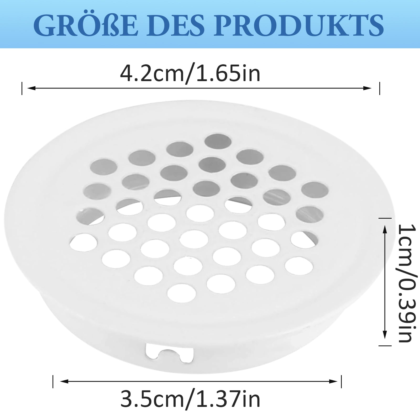 Lot De 24 Grilles D'aération Rondes En Acier Inoxydable - Diamètre 3.5 Cm - Pour Meubles (armoires, Bibliothèques...)