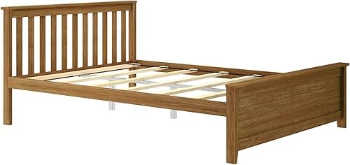 Miniatura 4 de Plank+Beam Solid Wood Queen Bed Frame, Platform Bed with Headboard, Pecan Nuez