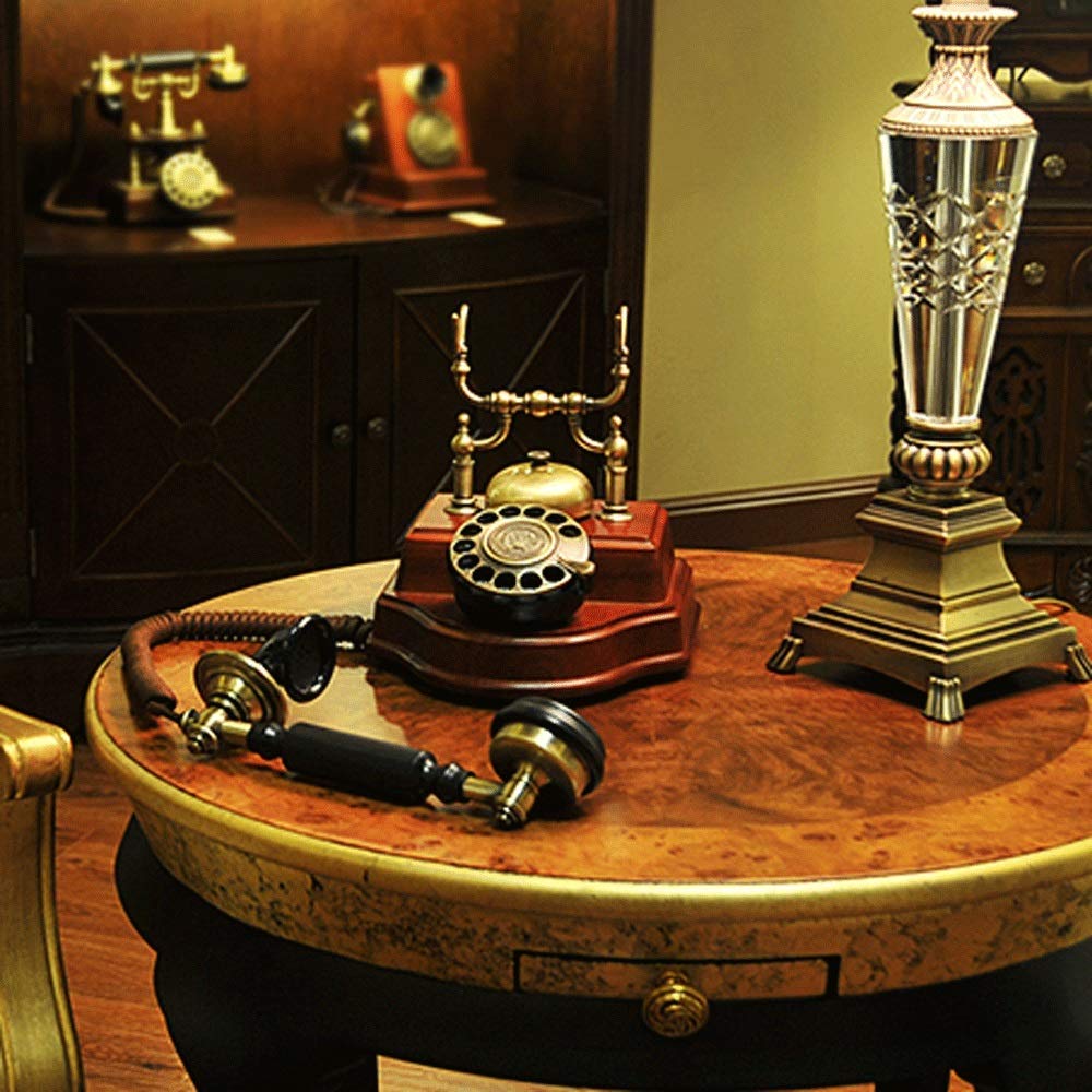 Telefon stacjonarny w stylu antycznym, telefon stacjonarny retro, telefon stacjonarny retro, klasyczny europejski telefon naziemny retro ze słuchawkami wiszącymi, odpowiedni do dekoracji do