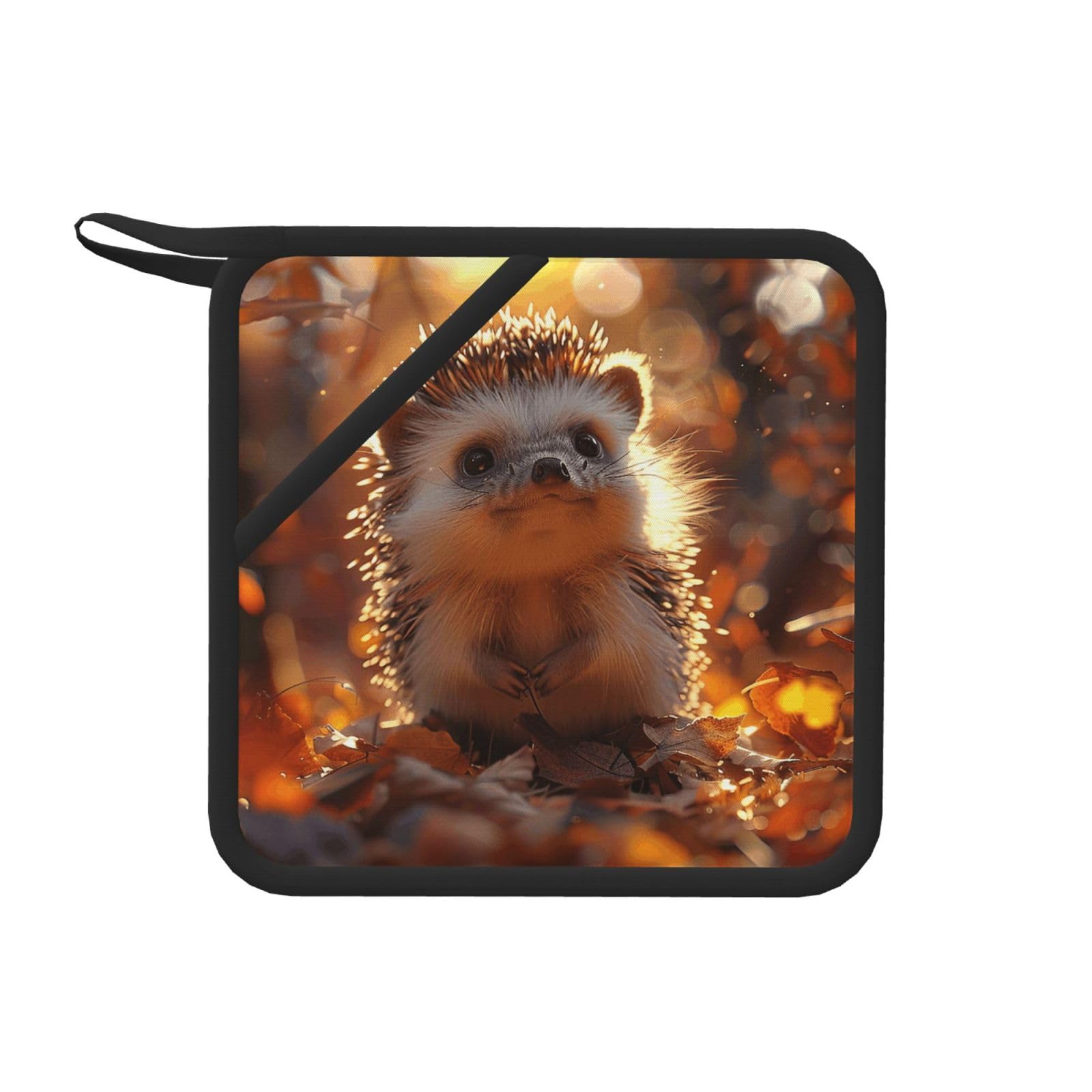 Pot Holders Set of 2 Kitchen Heat Resistant Potholders Hedgehog Silicone Aunty-hot Pad Cotton Lining Oven Hot Pads for Cooking Baking BBQ Microwave Kitchen