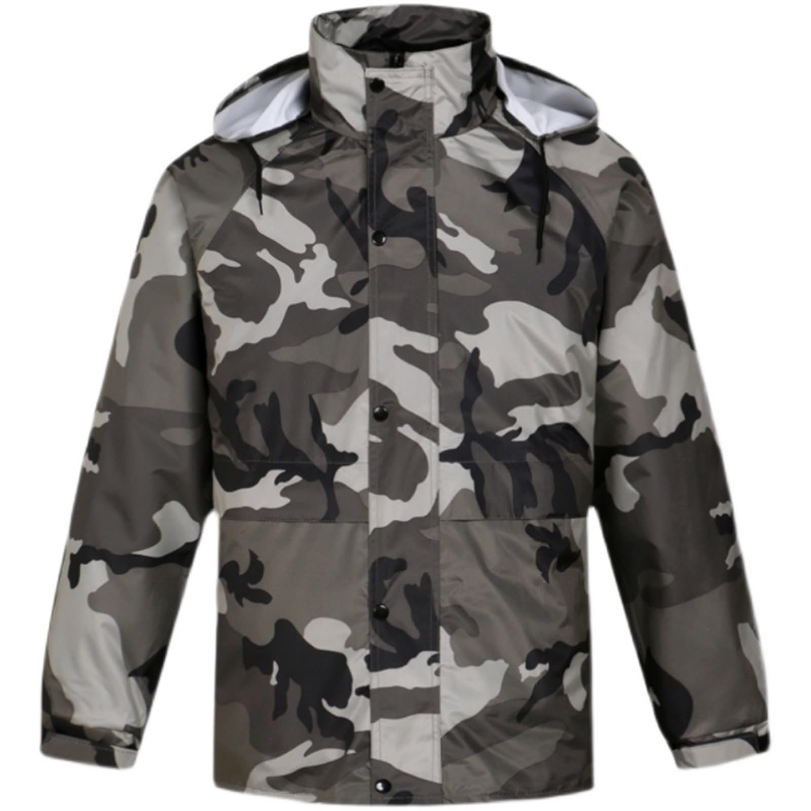 Traje de lluvia para bicicleta para hombre y mujer, resistente al agua, chubasquero y pantalones de lluvia, juego de dos piezas, traje de pesca de camuflaje, a prueba de viento, traje de