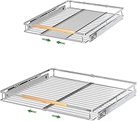 Vista 1 de Expandable Pull Out Drawer Cabinet Organizers, Heavy Duty Slide Out Storage Shelf for Home Kitchen Pantry Cupboard Pots Pans, Adjustable Width from