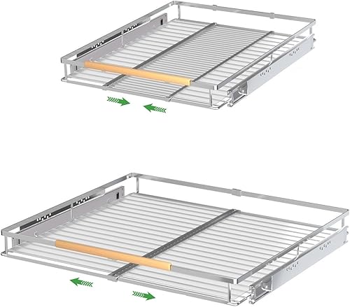 Miniatura 7 de SOFRON Organizadores de cajones extraíbles expandibles estante de almacenamiento deslizante resistente para el hogar cocina despensa armario ancho