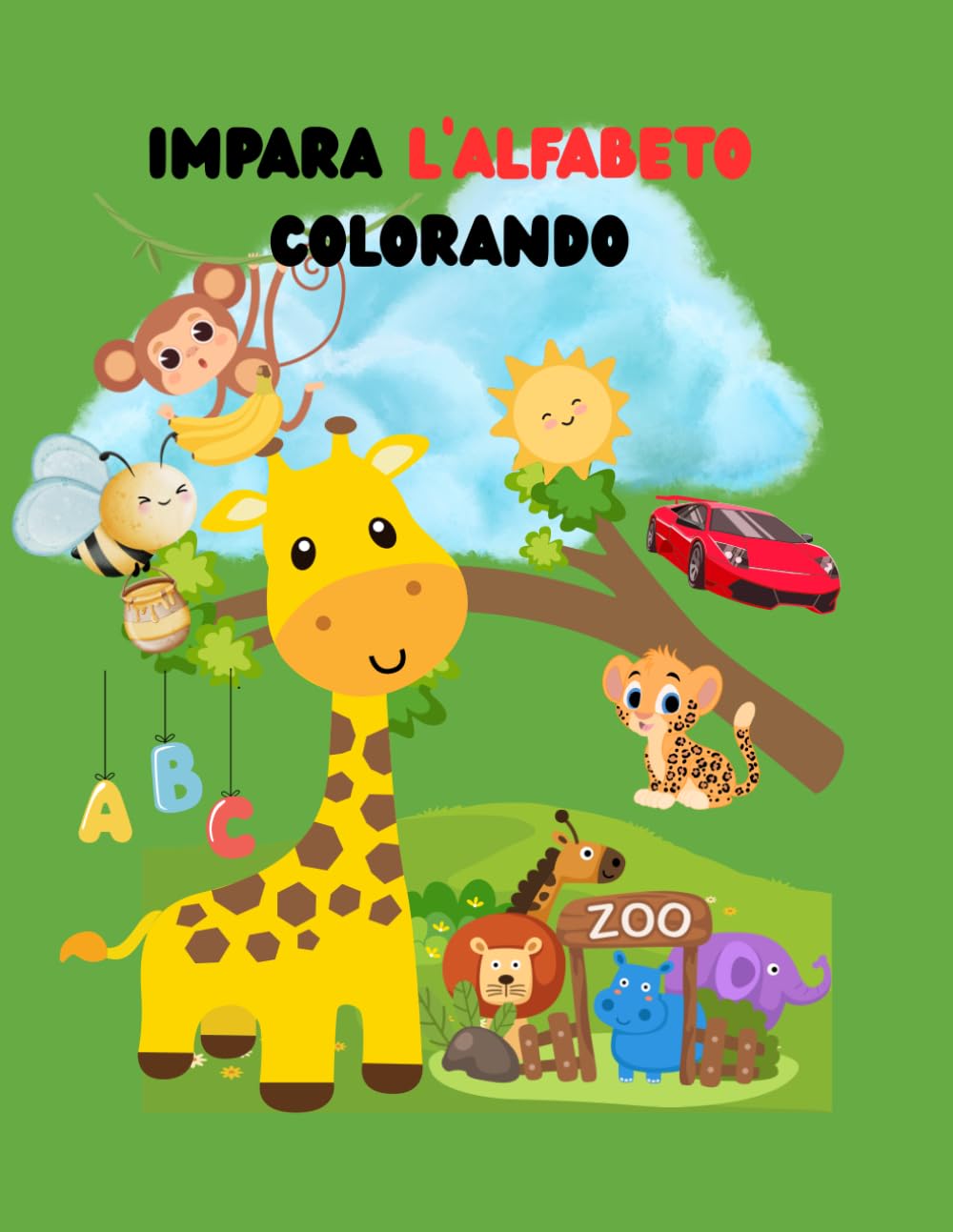 Impara l'alfabeto colorando - Libro educativo per bambini 3-6 anni: 21 lettere divertenti da imparare e colorare per bambini dai 3 ai 6 anni