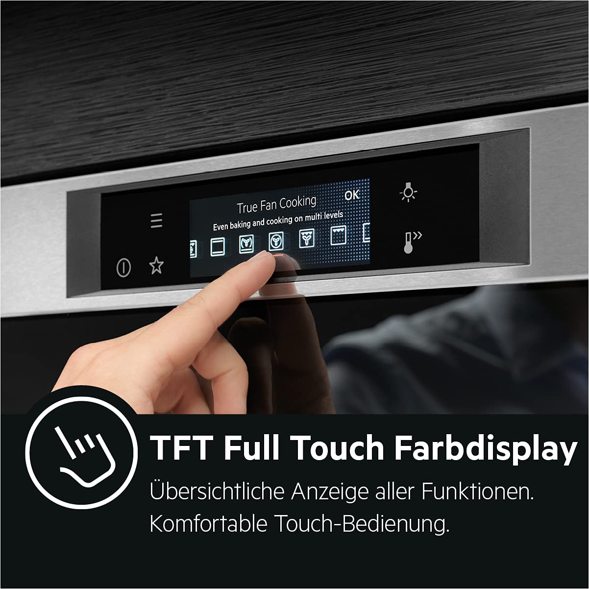AEG BSE78228BM Four à vapeur/série 8000 cuisson vapeur : 100% vapeur avec assistant automatique/écran couleur TFT Full Touch/nettoyage à la vapeur/capteur de température centrale/fabriqué