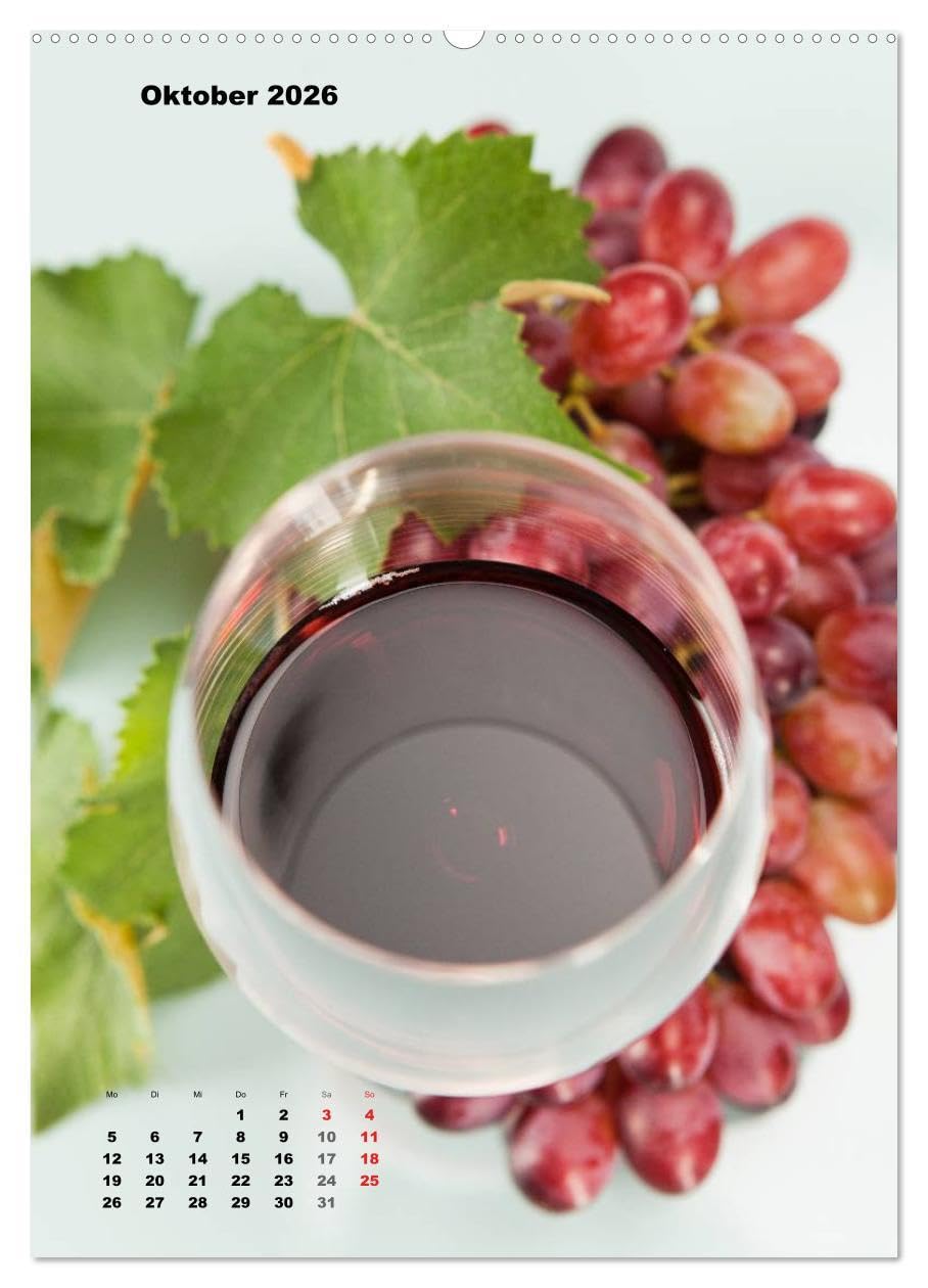 WeinTrauben 2026 (hochwertiger Premium Wandkalender 2026 DIN A2 hoch), Kunstdruck in Hochglanz: Wein und Weintrauben (CALVENDO Lifestyle)