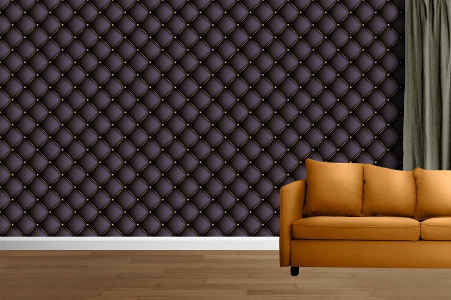 Image of Self-Adhesive 3D Decorative Abstract Wallpaper Specific Product for Bedroom, Living Room, Kids Room, Play Room, Office Wallpaper for Home Decor, Size (16x48 Inches Each Brown Strip)