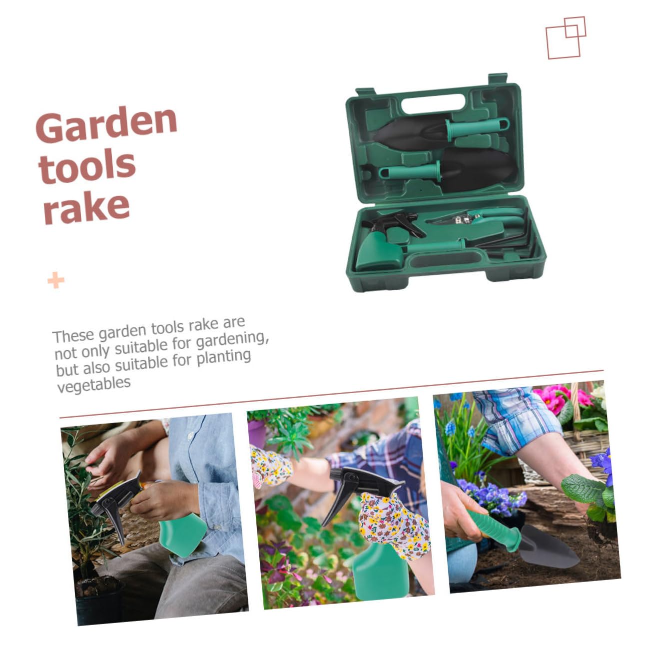 BESPORTBLE Outils Jardinage Pelles Râteaux Étui Rangement Usage Extérieur Plantation Fournitures Jardinage