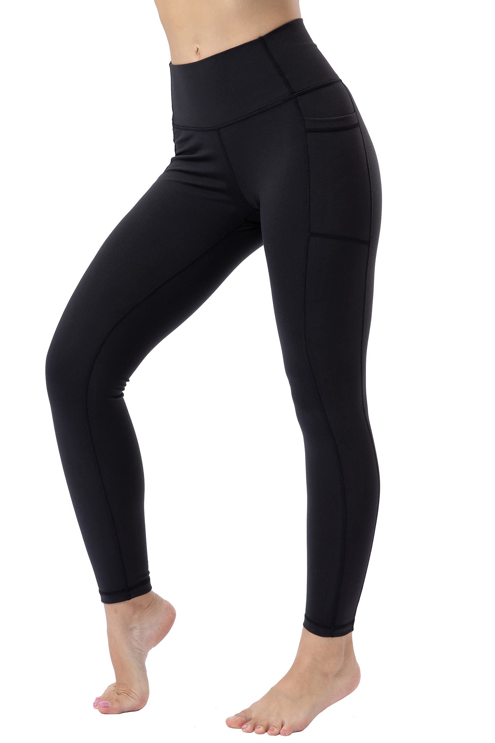 ONGASOFT Women High Waist Yoga Workout Leggings Tummy Control Brushed Soft Tight Pants with Side Pockets