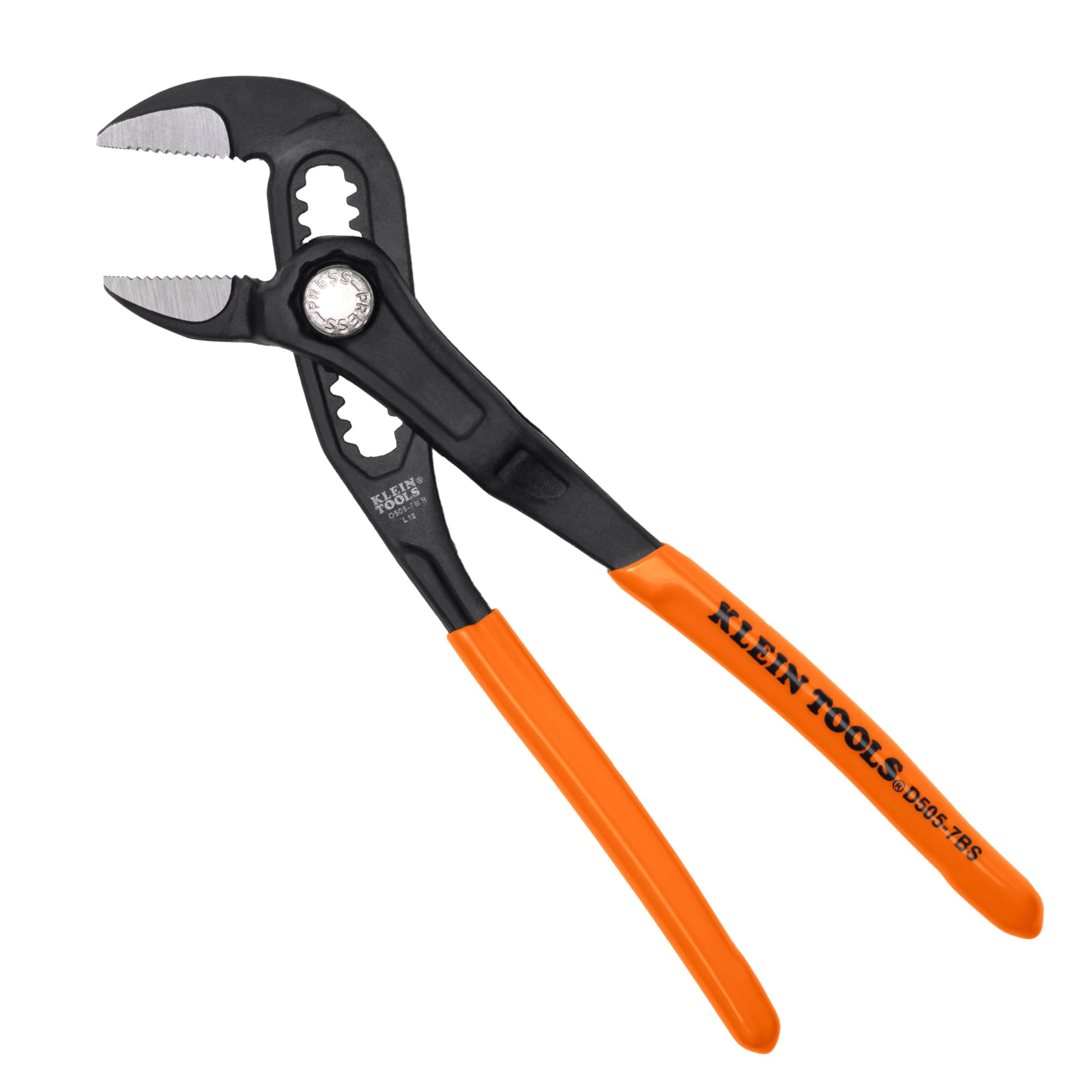 D5057BS 7-Inch Straight Jaw Quick-Adjust Pump Pliers, Adjustable Pliers, Heavy-Duty Hand…