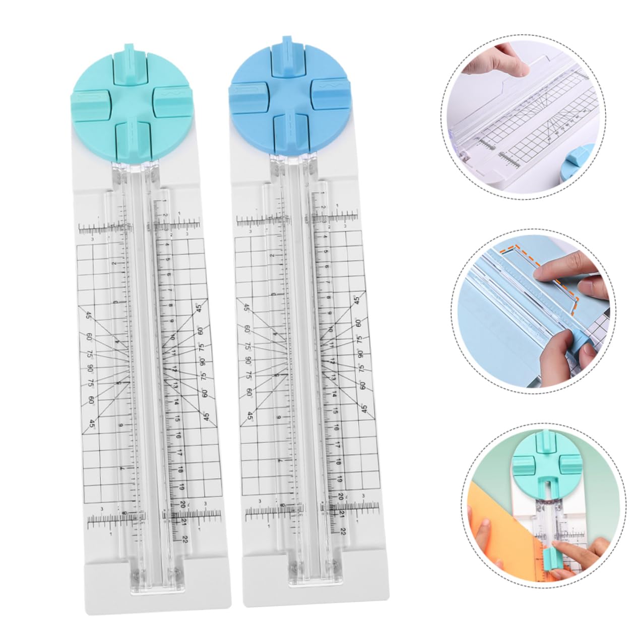 jojofuny 2piezas Cortadora De Papel Unidades Portátil Para Manualidades Cortar Tarjetas Álbumes De Recortes Papel De Obsequio y Cartulina