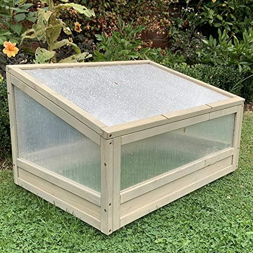 FeelGoodUK Cold Frame Greenhouse Flower Planter Green House Wooden Frame 44 (h) x 51 (d) x 75 (w)…
