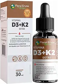 Vitamina D3 + K2 Gotas 2000UI Por Porção 30ml