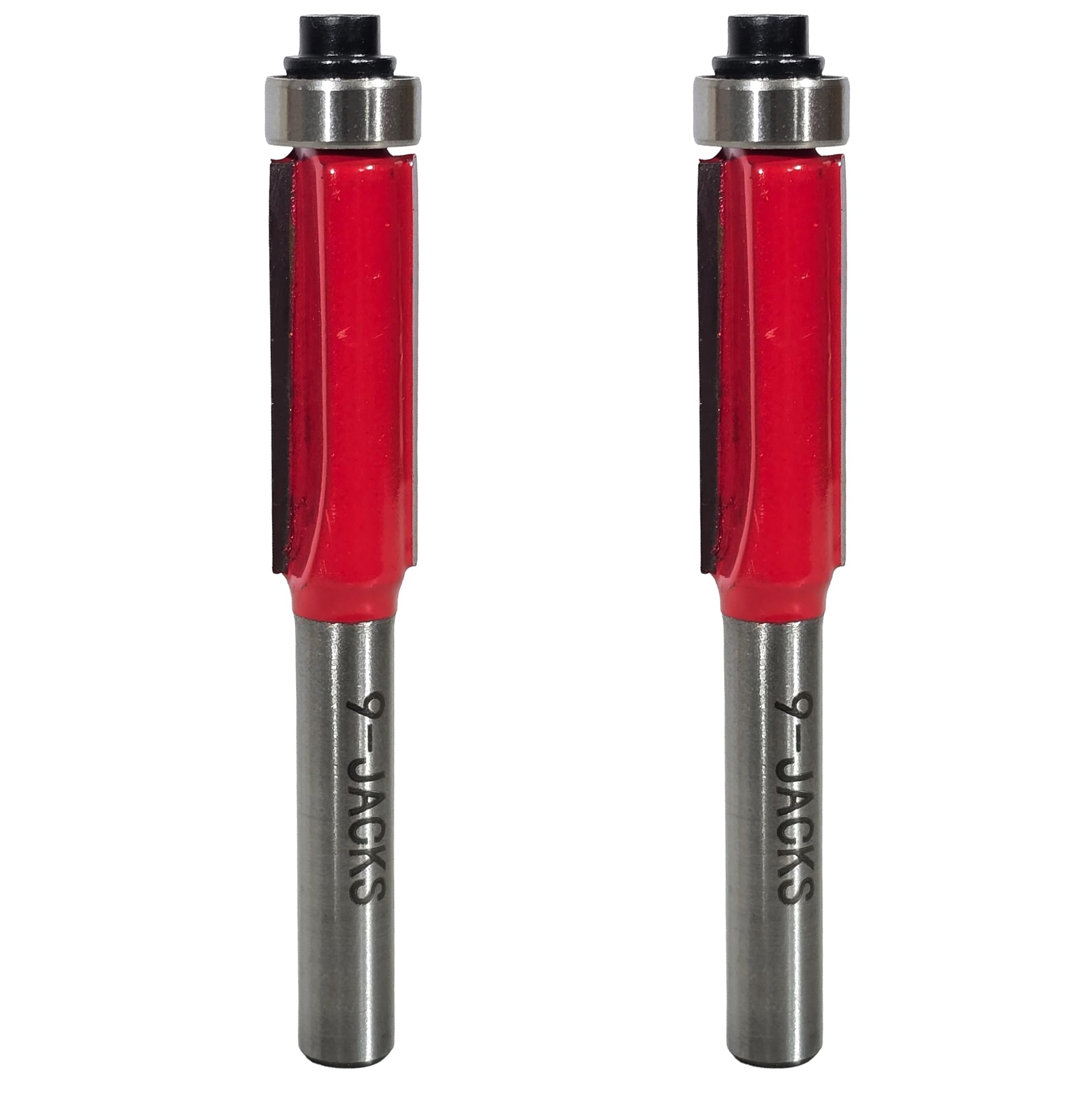 Digital Craft 2pc Router Bit 6.35mm Shank –10mm Dia Premium Trimmer Bit with Guide Bearing, Edge Trimming & Light Routing for MDF, Hardwood & Softwood-image-38