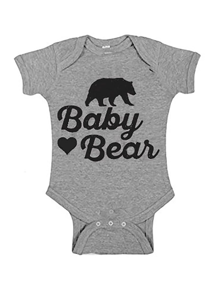 Southern Designs Baby Bear Onesie (Newborn) Gray