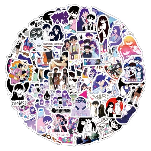145Pcs Cool Omori Game Stickers Pack Horror Cartoon Aesthetic Vinyl Waterproof Decal for Water Bottle Laptop Phone Scrapbook Journal for Party Supply Favor Decor