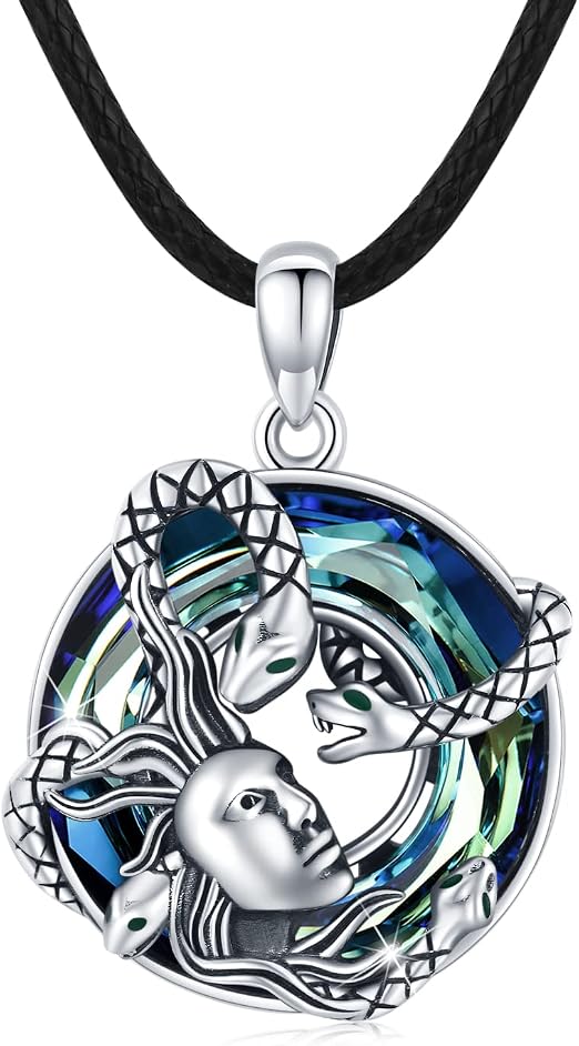 Medusa Necklace Sterling Silver Fathers 