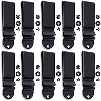 Vista 34 de Clips Universales de Cinturón de Metal - (Se Ajusta a Cinturones de 1.75 Pulgadas) – (Acabado Pulido o Negro) – Soportes de Clip de Reemplazo