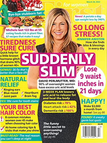 FIRST FOR WOMEN MAGAZINE - MARCH 28, 2022 / SUDDENLY SLIM - JENNIFER ANISTON (C0VER)