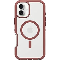 OtterBox Cover per iPhone 16 Plus Defender Series XT MagSafe, resistente a shock e cadute, cover ultra robusta, testata 7x vs le norme anti caduta MIL-STD 810G, Trasparente, Marrone