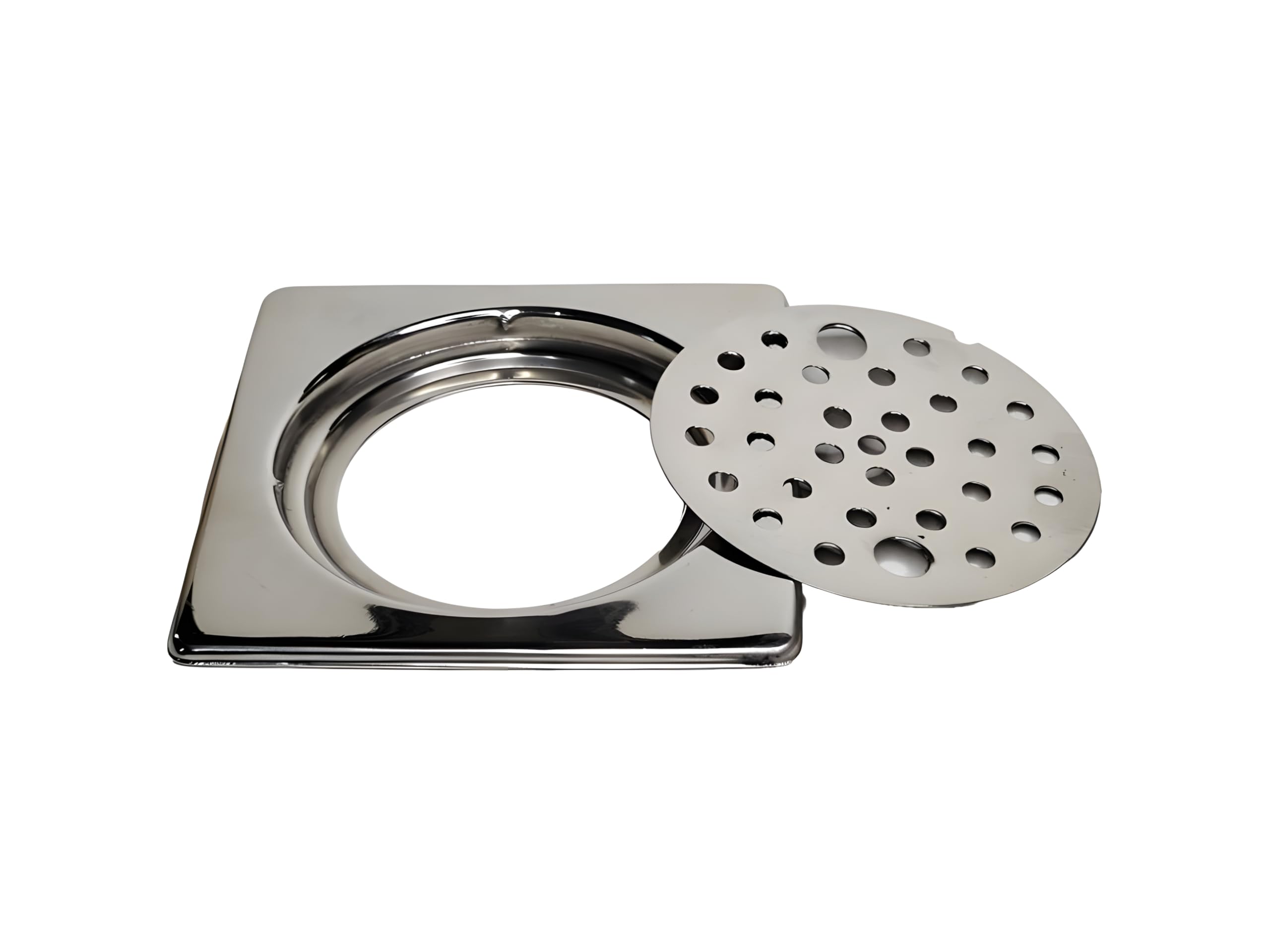 Square Locking Jali Stainless Steel Drain Cover – Locking Plain Square Cover for Floor Drains, Kitchen Sinks, Wash Basins, and Bathrooms